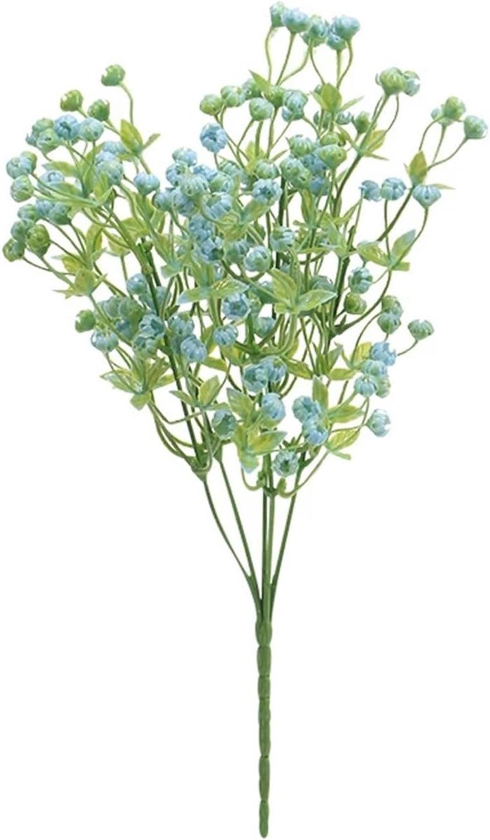 Blauwe realistische kunstbloemstelen van 34 cm voor decoratie