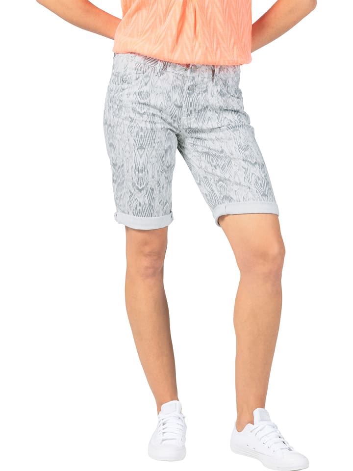 Timezone Bermudas in Grau/ Weiß - W26