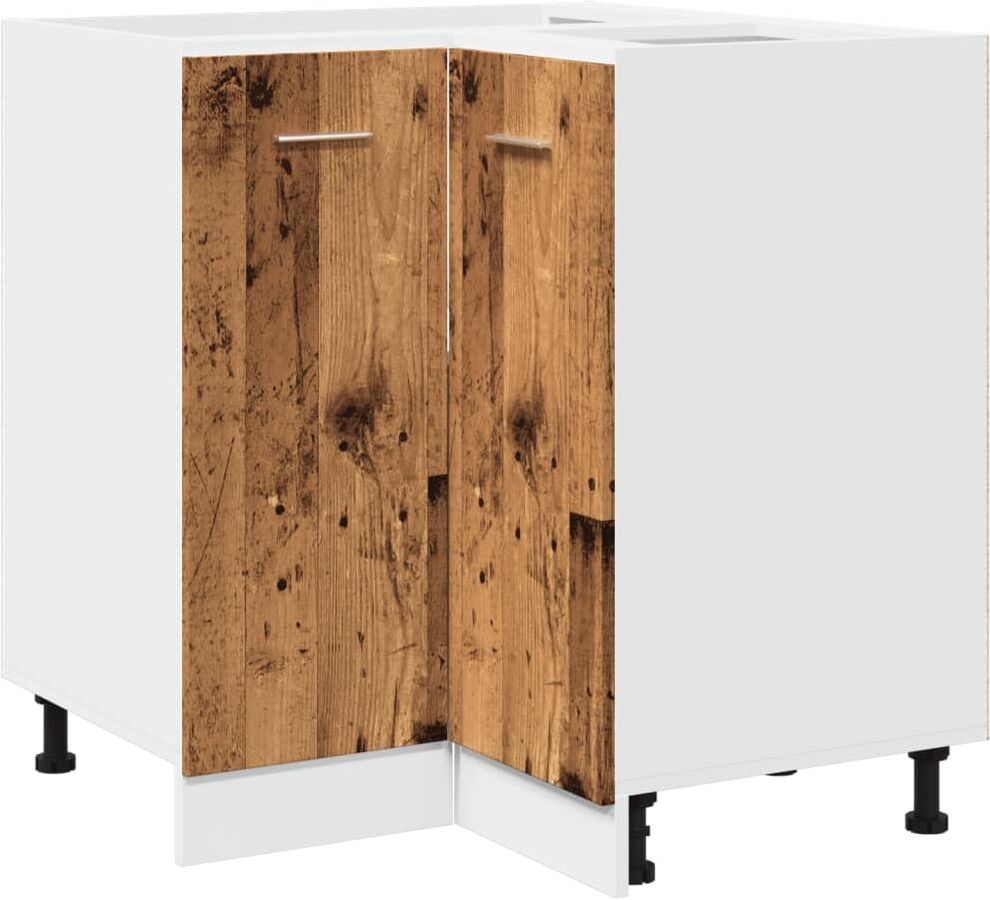 vidaXL Meuble de cuisine Lyon bois ancien 75,5x75,5x81,5 cm