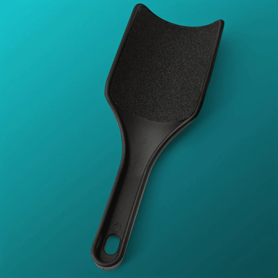 Inspire Essentials Double Sided Curved Foot Scrub Board Professional Dead Skin Remover black