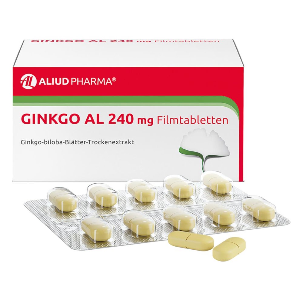 ALIUD Pharma GmbH Ginkgo AL 240 mg Filmtabletten bei altersbedingten Gedächtnisein 11287683