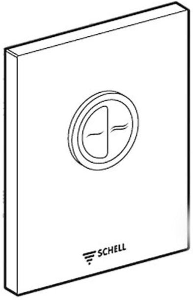 Schell Plaque de commande EDITION ECO blanche, pour WC, double chasse (230881599)