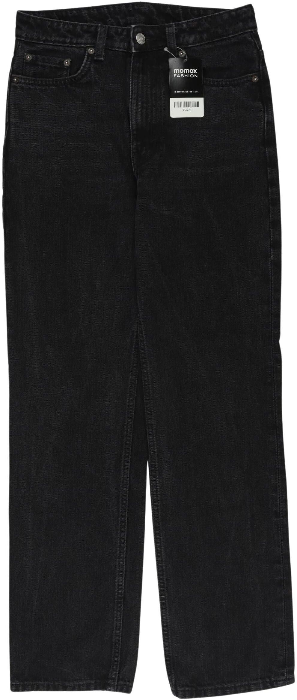 Weekday Damen Jeans, Schwarz, Gr. W26, Baumwolle - Second Hand