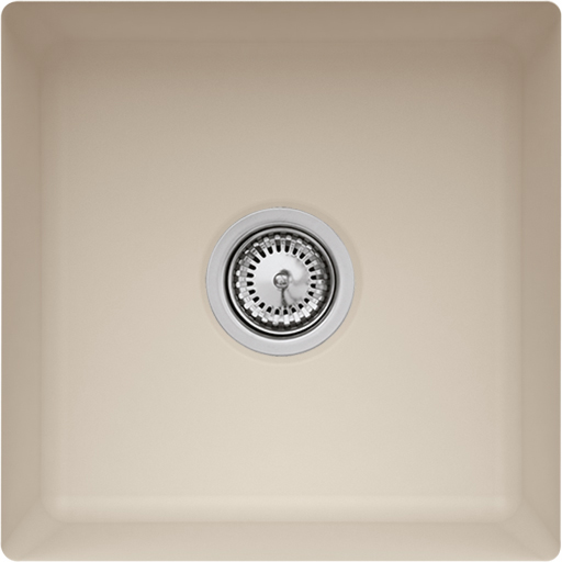 Villeroy und Boch Unterbauspüle 332502AM mit Ablaufgarnitur und Exzenterbetätigung, Almond