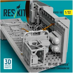 ResKit OV-10D Bronco cargo bay for Kitty Hawk/Zimimodel kit (3D Printed)