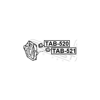 FEBEST Lagerung, Differential TAB-520 für TOYOTA