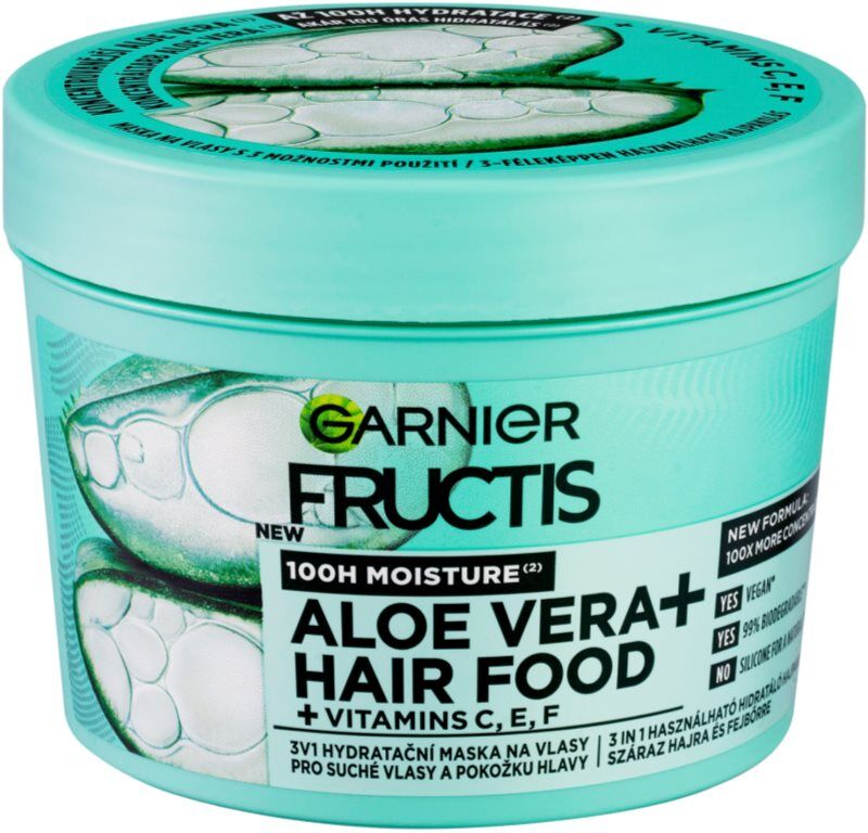 Garnier Fructis Aloe Vera Hair Food masque hydratant pour cheveux normaux à secs 400 ml