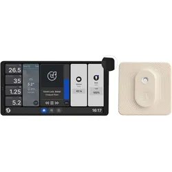 Shelly Wall Display X2 + Blu H&T, Smart Home Hub, Silber