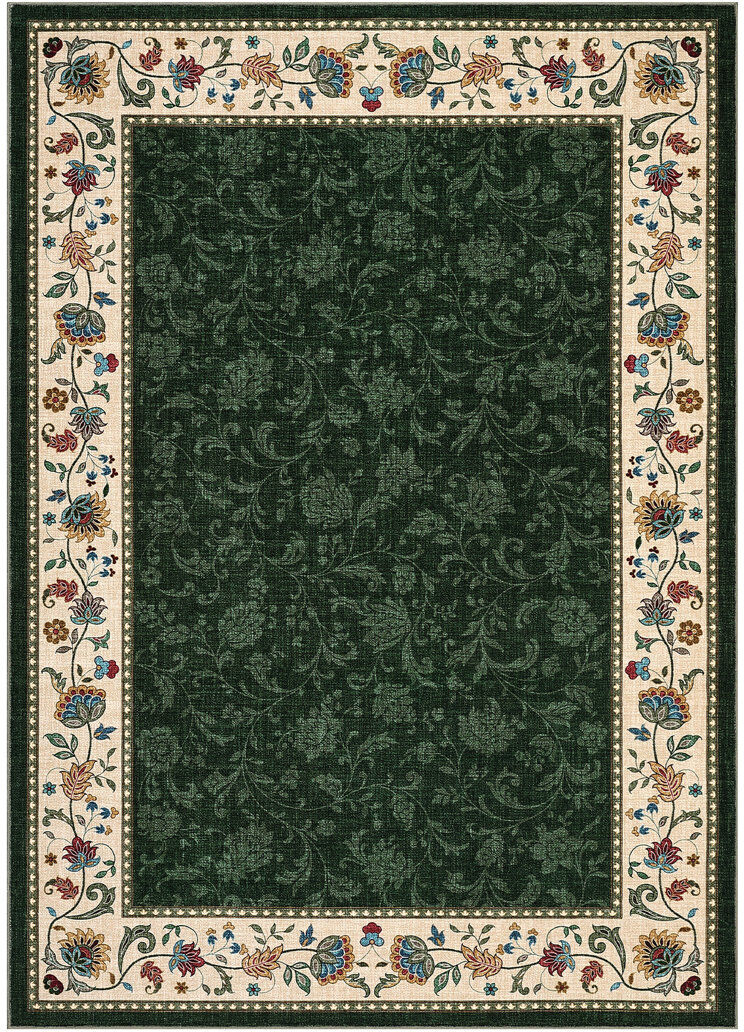 Brambly Cottage Rectangle Floral Area Rug Green 160*230cm
