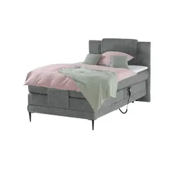 switch Motor-Boxspringbett  Wave , grau , Maße (cm): B: 130 H: 111