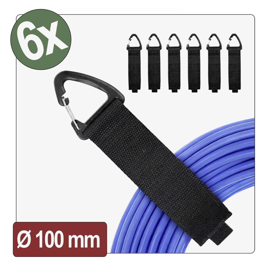 Quadrios 26CA799 Klett-Gurt (L x B) 330 mm x 38 mm Schwarz 6 St. (Klettkabelbinder, 330 mm, 6 Stk.) (26CA799)