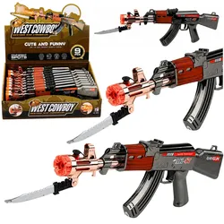 AK47-Gewehr, batteriebetriebene Waffe, Requisitenmesser, Raucheffekt, Licht- und Soundeffekte