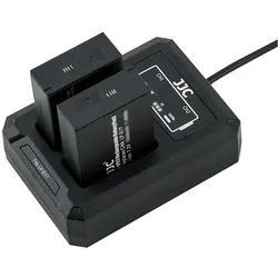 JJC Canon DCH LPE17 USB Dual Battery Charger (voor Canon LP/E17 accu) (Kamera Akku Ladegerät), Kamera Stromversorgung, Schwarz