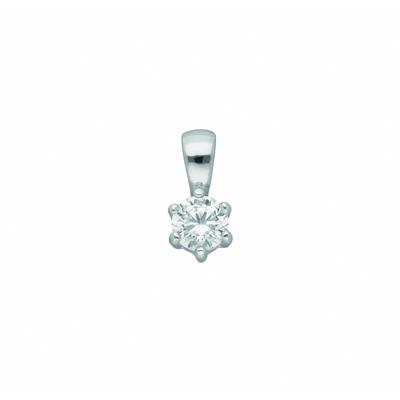 Kettenanhänger ADELIA´S "925 Silber Anhänger mit Zirkonia", silber, Schmuckanhänger, Damen, mit Zirkonia, Silber 925 (Sterlingsilber), Kettenanhänger, mit Zirkonia Silberschmuck für Damen
