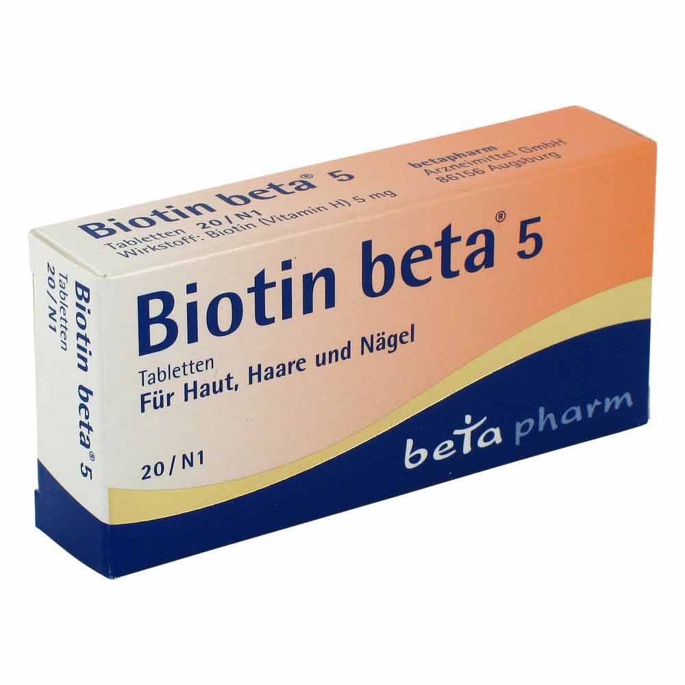 betapharm Arzneimittel GmbH Biotin Beta 5 5mg Tabletten 01841919