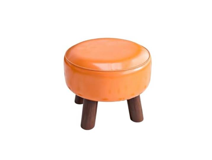 Sitzhocker gepolstert Niedriger Hocker aus massivem Holz Wohnzimmer, Schuhwechselbank for den Eingangsbereich, Kindersitz for Zuhause(Style-15)