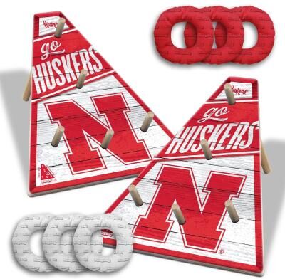 Skip's Garage Nebraska Cornhuskers NCAA Ring Bag Toss Game