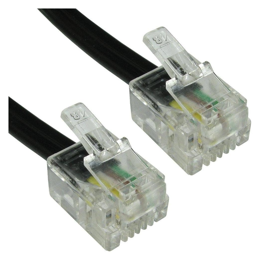 Cables Direct CDL 7.5m RJ11 to RJ11 Modem Black (88BT-107.5K)