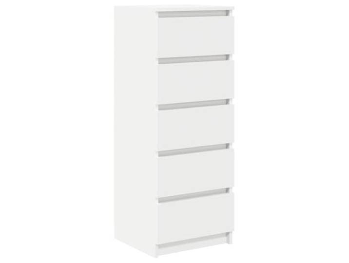 KPOTUERTU Sideboard mit Schubladen Weiß 37,5x35x99 cm Holzwerkstoff Stauraum für Geschirr, Bücher, Wäsche, Büromaterial, Wohnzimmer, Essbereich, Home-Office, feuchtes Tuch