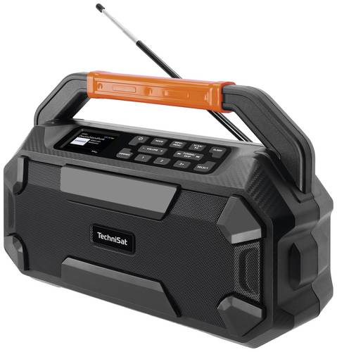 TechniSat DIGITRADIO 231 OD Baustellenradio DAB, DAB+, UKW AUX, Bluetooth Weckfunktion, wiederaufladbar Schwarz