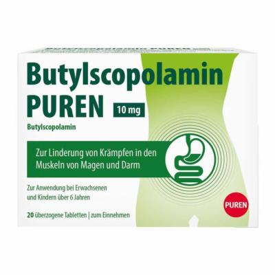 PUREN Pharma GmbH & Co. KG BUTYLSCOPOLAMIN PUREN 10 mg überzogene Tab. 20 St 17606557