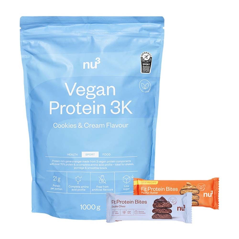nu3 Vegan 3K Cookies-Cream + Fit Bites 1 St Set