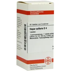 Hepar Sulfuris D 4 Tabletten 80 St