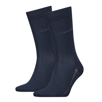 Socken LEVI'S "LEVIS REGULAR CUT TENCEL ORG CO", Damen, Gr. 39-42, blau (navy), Materialmix, elastisch, Socken Socken, Feinstrick, schmales Rippenbündchen, elastisch