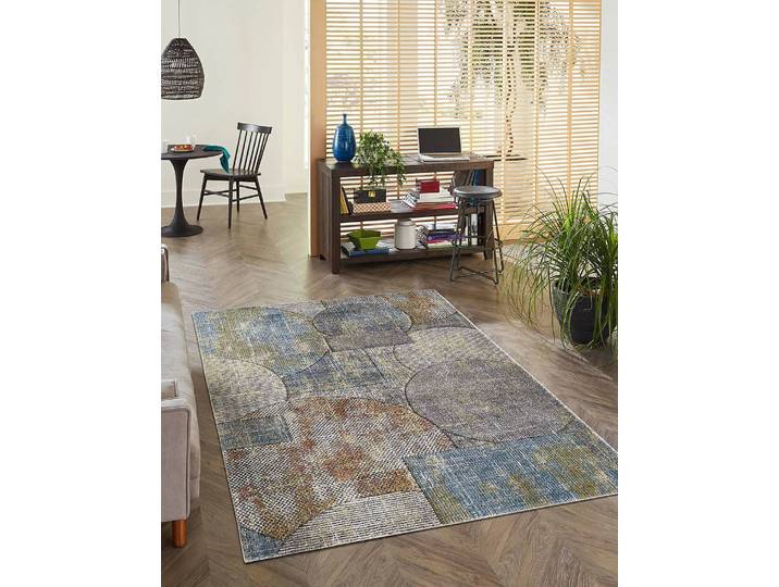 Tapis Torrent - Type A Bleu/Gris/Bleu 80 x 150cm Polypropylène