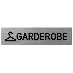 ProPlus Hinweisschild SF972110, Aluminium, 16 x 4 cm, Garderobe