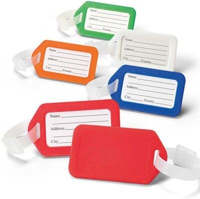 Portanome valigia in plastica resistente 8,7x5 cm Personalizzate o neutre