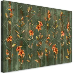 WANDBILD lilia gelbe blume