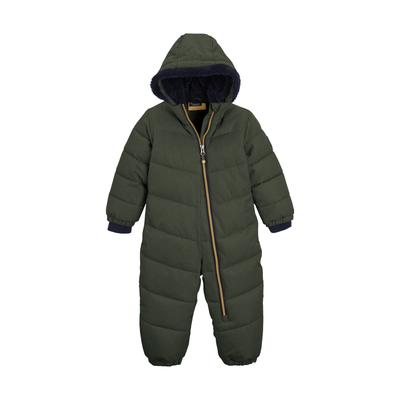 Schneeoverall KILLTEC "Karter Mini", Mädchen, Gr. 98/104, Normalgrößen, grün (dunkelgrün), Obermaterial: 100% Polyester.Futter: 100% Polyester.Füllung: 100% Polyester, Overalls, Schneeanzug: wasserabweisend, winddicht, warm, leicht anzuziehen