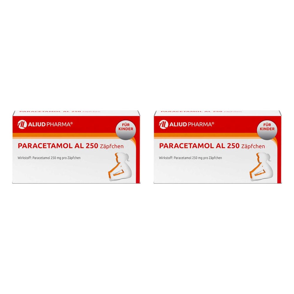 ALIUD Pharma GmbH Paracetamol AL 250 Zäpfchen bei akuten Schmerzen und Fieber 08107747