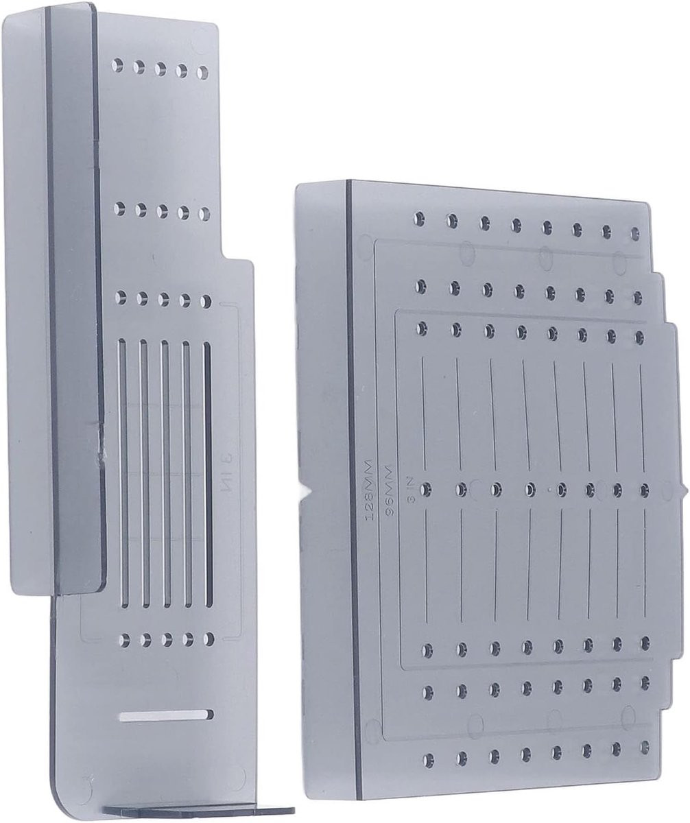 Boorsjabloon Set Montagesjabloon Gids voor Meubelbeslag - 2 Stuks - Zwart