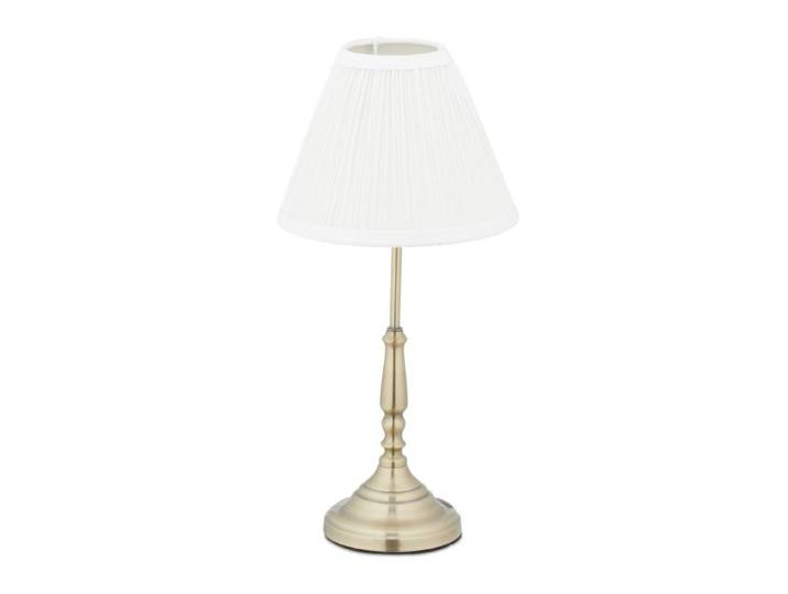 Relaxdays Tischlampe weiß gold