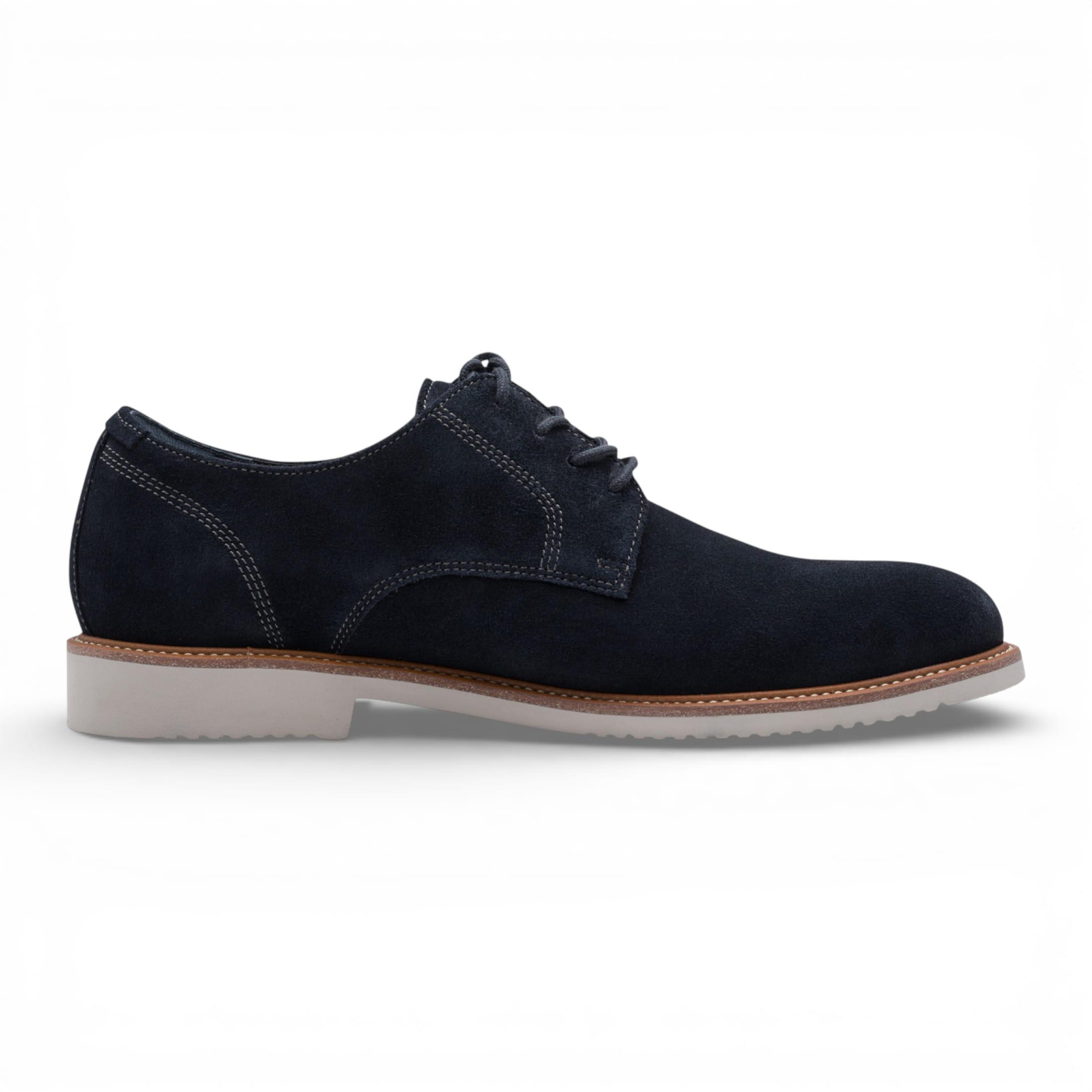Tamaris Herren-Derbyschuhe aus marineblauem Wildleder mit schlichter Zehenpartie