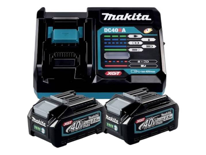 Makita Source Kit Li 40V 2,5Ah incl. snellader & 2 accu's in doos