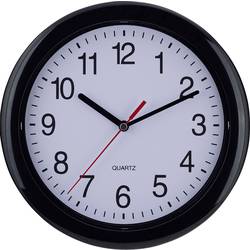 EUROTIME 22221 Quarz Wanduhr 25 cm x 25 cm Schwarz Großes Display