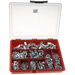RS PRO, Muttern + Unterlegscheiben, Flügelmuttern Satz Stahl M3-M12 (M10, M12, M3, M4, M5, M6, M8)