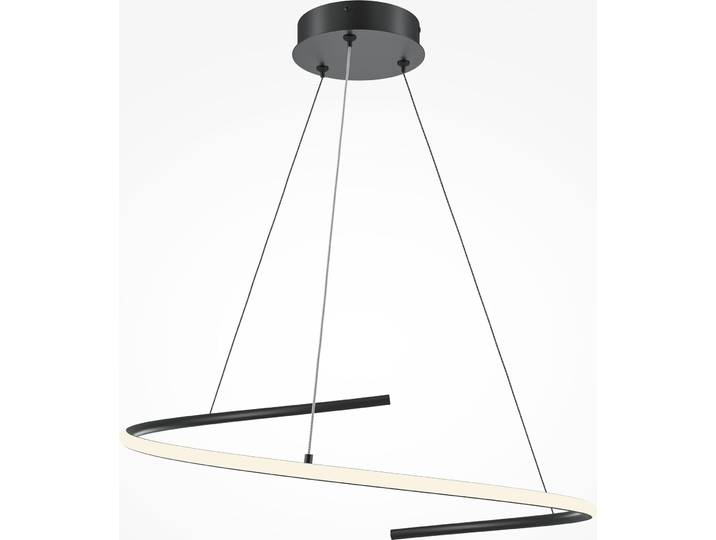 Moderne Hängelampe Schwarz Curve LED 31W Maytoni Dimmbar 1600lm IP20