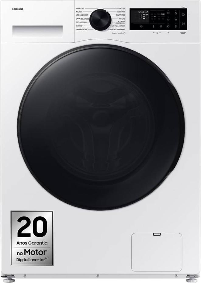 Samsung WD11DG5B15BEEP, Frontlader, Freistehend, Weiß, Links, Schwarz, LED