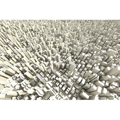 Fototapete PAPERMOON "Stadt Abstrakt", bunt, B:2,5m L:1,86m, Vlies, Tapeten