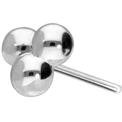 14 Karat Gold Aufsatz mit Titan Push Pin 3 KUGELN