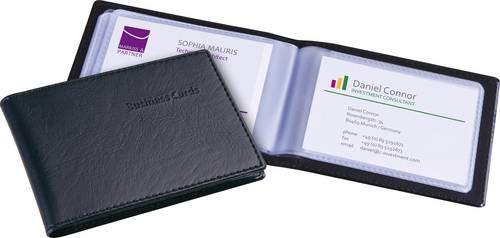Sigel VZ170 VZ170 Visitenkartenmappe 40 Karten (B x H x T) 110 x 75 x 12mm Schwarz Kunststoff