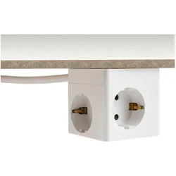 Delock, Steckdosenleiste, Steckdosenwürfel mit Verlängerungskabel 3-fach mit Kindersicherung (3x, CEE 7/3, USB-A, USB-C, 1.50 m)