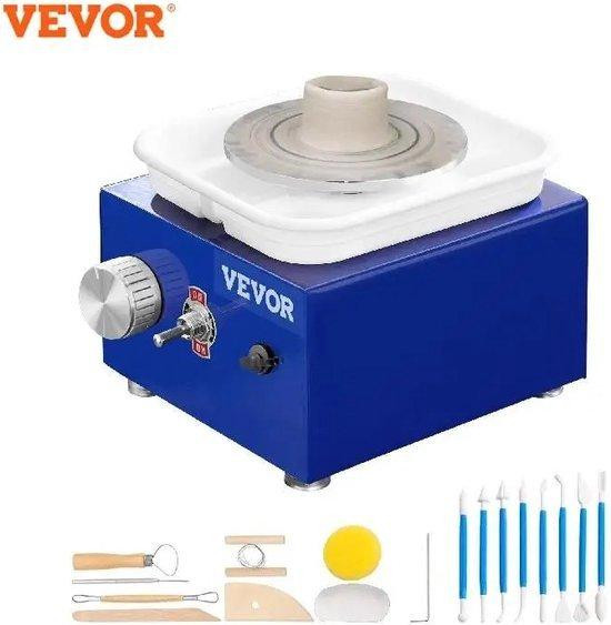 Vevor Mini keramische draaitafel met gereedschapset, 0-300 toeren, draagvermogen 1 kg