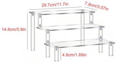 Smart Shopping Spot Clear Acrylic Cake Display Stand Elegant Transparent Trapezoidal Dessert Rack For Cupcakes And Sweets b