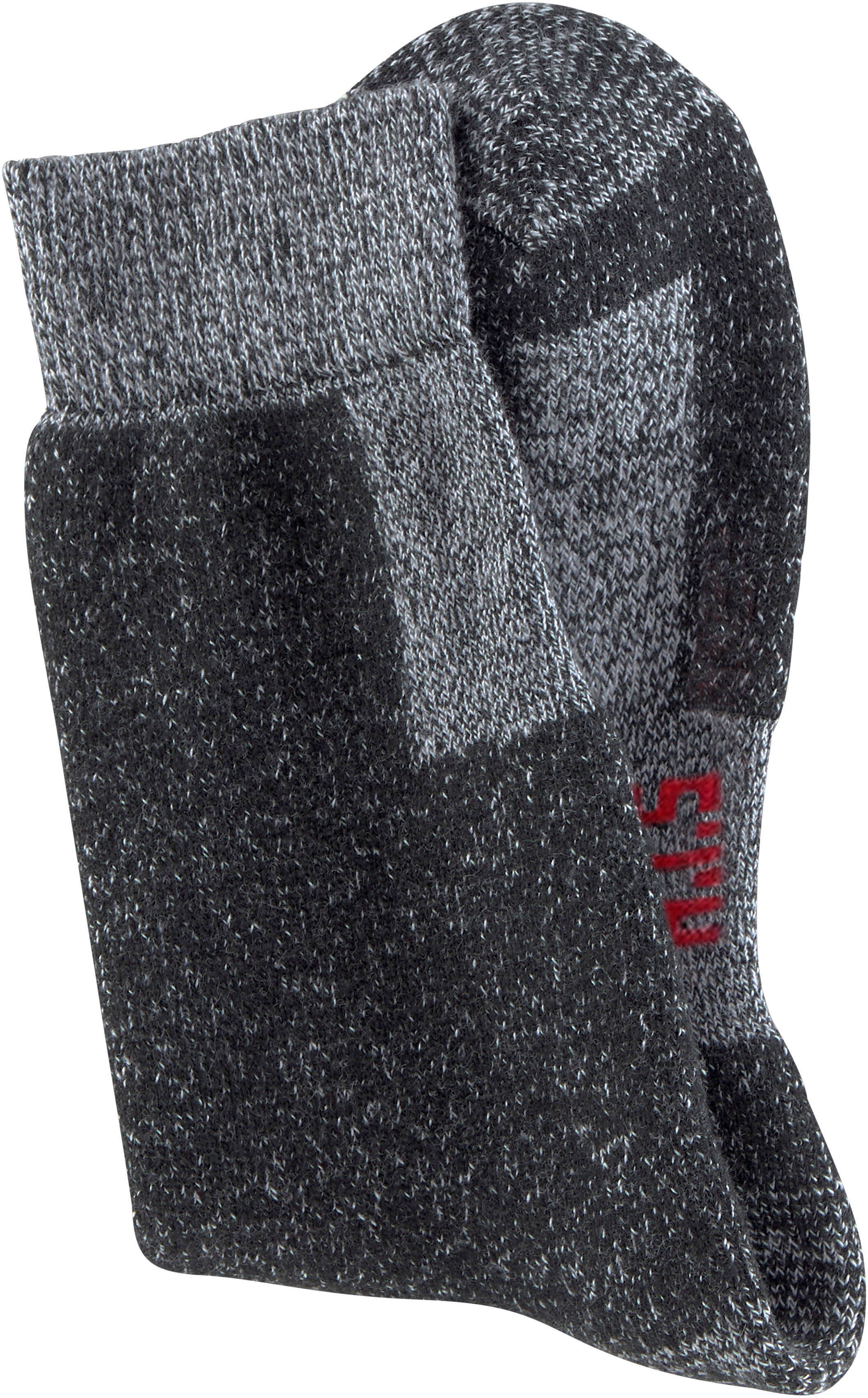 Wandersocken H.I.S "Wandersocken Herren, Atmungsaktive Wintersocken", Herren, Gr. 39-42, schwarz (2x anthrazit, meliert), Baumwolle, Polyacryl, Polyamid, melange, elastisch, Socken Wandersocken, mit extra Stützfunktion und Polsterung 2x anthrazit, meliert