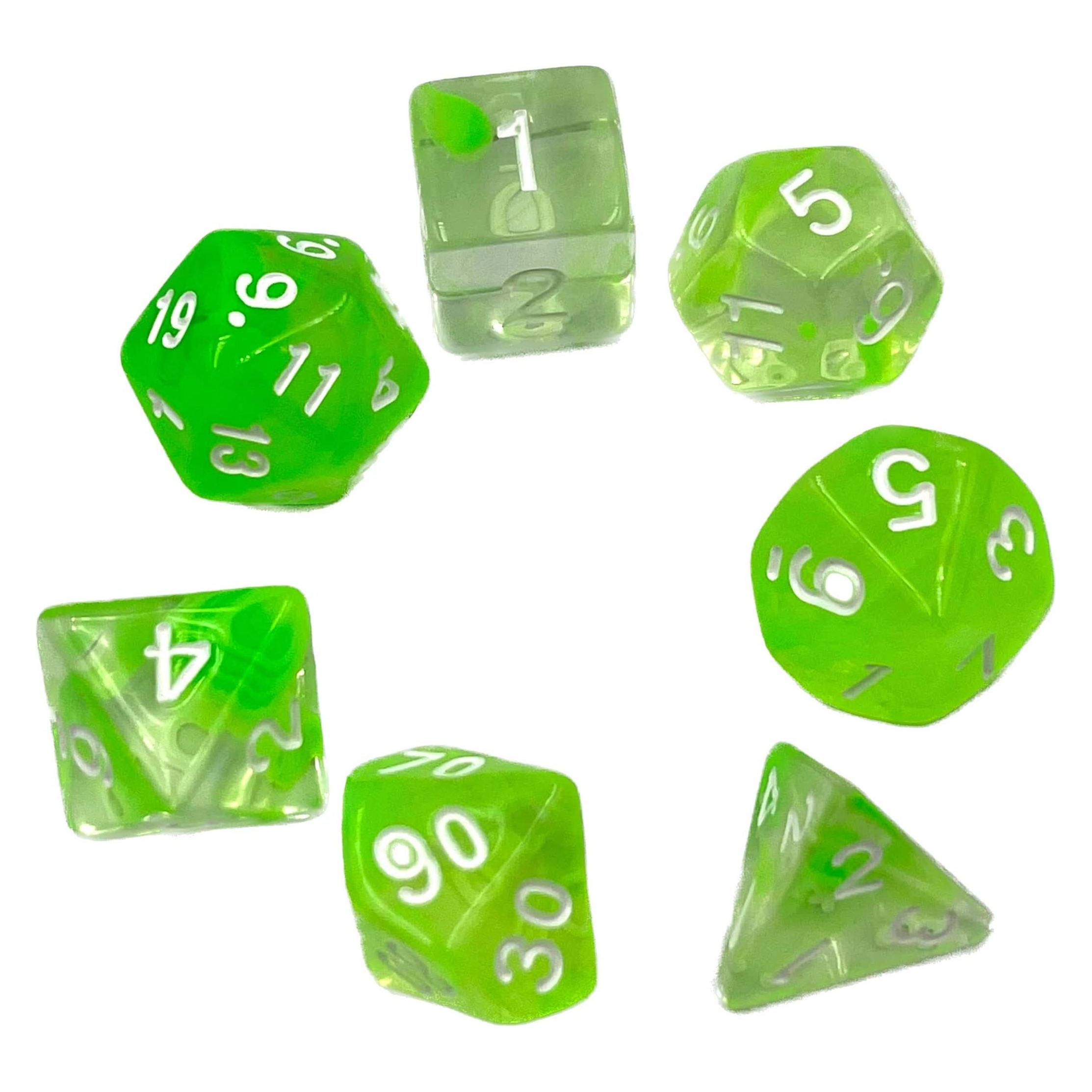 Dice4friends Würfelset: Nebula Limes (7) (DIC17586)